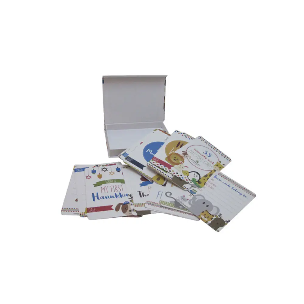 2019 नई उत्पाद कस्टम लोगो कागज मील का पत्थर कार्ड शैक्षिक फ्लैश कार्ड उपहार बच्चों बेबी पशु ऑफसेट मुद्रण गत्ता