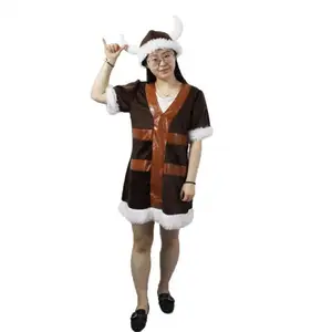 Hot sale man and woman New Year Halloween Game party vikings uniform party costume