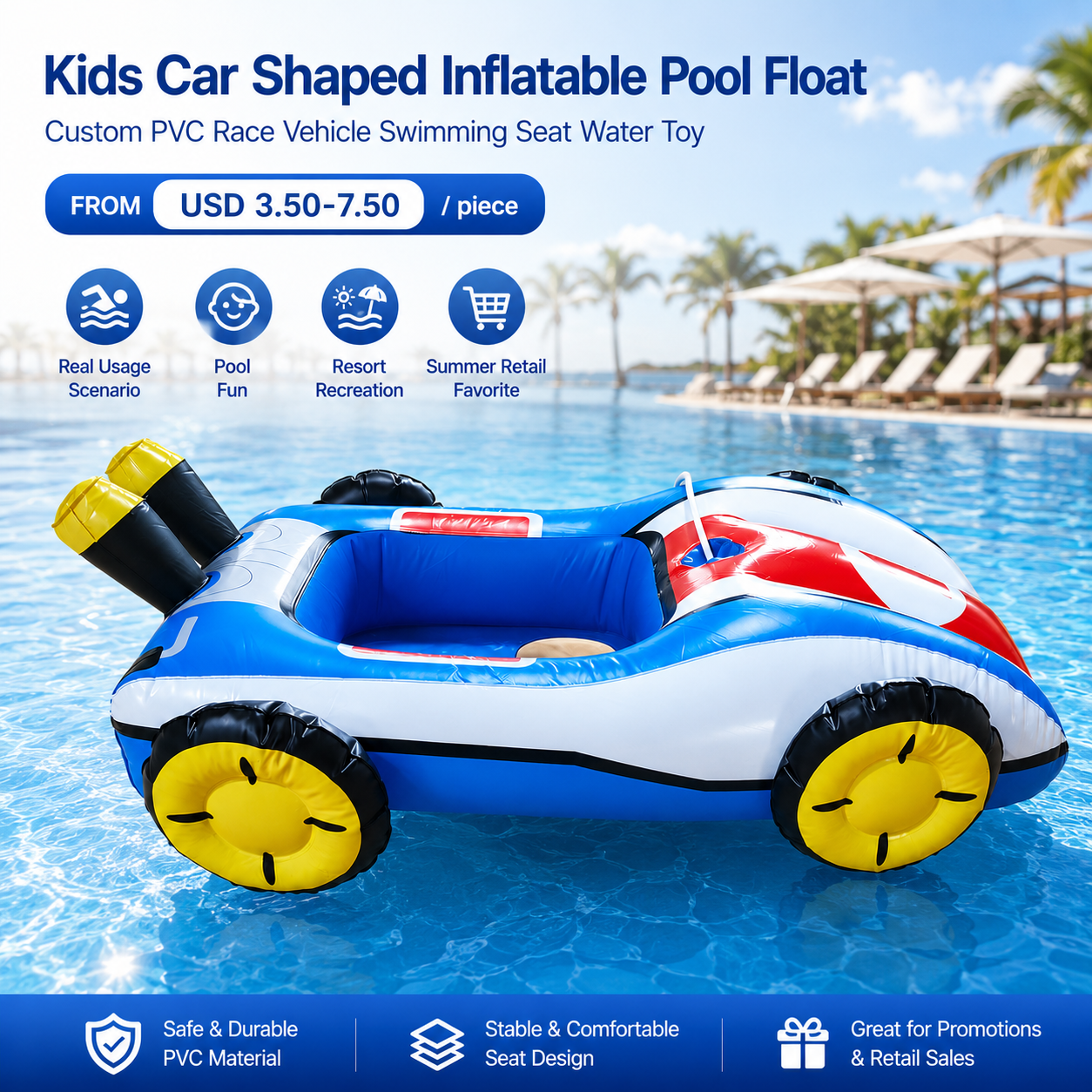 Bouées de Piscine pour Gonflable à Cheval avec Pistolet à Eau | Accessoire Aquatique pour Jeux d'Eau Pour Plage, Été, Parc d'Attractions, Garçons, Filles, Adolescents, Camps de