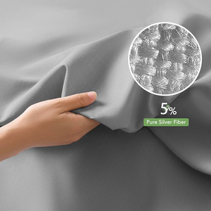 Nối đất được trang bị tấm, 95% cotton hữu cơ + 5% Tinh Khiết Bạc hữu cơ được trang bị căn cứ tấm để cải thiện giấc ngủ - Product Image 5
