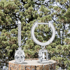 Boucles d'oreilles pendantes en moissanite ronde de 5 mm 0,5 ct pour femmes, bijoux de mariage délicats en argent sterling 925 - Product Image 2