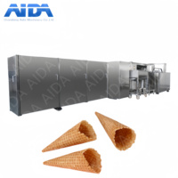 Ligne de cuisson commerciale entièrement automatique de cône de crème glacée de gaufre cône d'oeuf faisant la machine Offre Spéciale le produit fabriqué en Chine