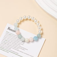 Bracelet pour enfants en perles de pierre personnalisées 8 mm Chakra Pierre précieuse Agate verte Coquille Perle Bracelet de protection pour enfants Cadeau pour filles
