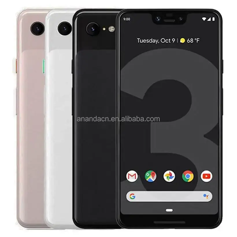 Téléphones mobiles d'occasion 3XL d'origine bon marché pour Google Pixel 3 NFC Fingerprint Android 4G Smartphone