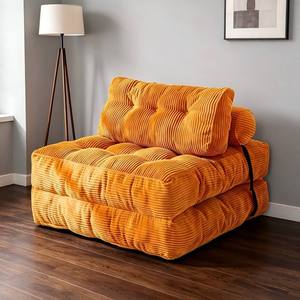 Sofá de Tela Suave Comprimido, Diván sin Estructura, Mueble Ahorrador de Espacio para Sala de Estar, Cómodo para Descansar - Product Image 1