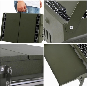 Parrilla de Carbón Plegable de Acero Inoxidable con Dispositivo de Seguridad para la Deficiencia de Oxígeno, Parrilla Portátil para Acampar para 3-5 Personas - Product Image 6