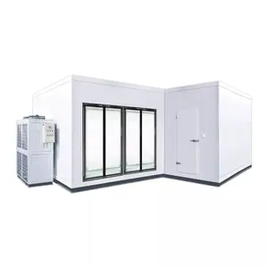 Good Price Display Cold Room with Glass Doors 5-7 Floors Shelves Ice Cream Walk In Cooler Freezer Room