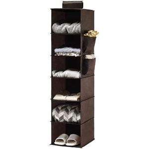 Trend Design Colorful Large Capacity 6-Layer Foldable Modern Hanging <b>Shoes</b> & Clothes Storage Organizer Side Pockets for Wardrobe - Product Image 1