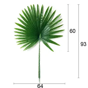 A-885 Single Stem Faux Palm Leaves Greenery Artificial Palm Tree Leaves For Party Home Wedding Table Decoration
