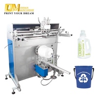 Machine d'impression sur soie pour pots en plastique DM machine de sérigraphie semi-automatique à peinture 5 seaux de 50 gallons