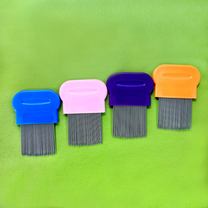 Peine para mascotas, peine para limpiar pulgas y garrapatas de perros, peine de acero inoxidable, peine de dientes finos para eliminar piojos y pulgas. - Product Image 2
