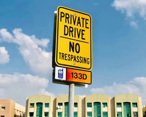 Set di Segnali Stradali e Immobiliari Riflettenti in Alluminio, Cartelli Personalizzati: Proibito Parcheggiare/Limitazione Velocità/Bambini in Gioco/Camera di Sicurezza - Product Image 2