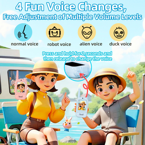 Walkie-talkie vidéo pour enfants, facile à utiliser, avec charge Type-C, interphone vidéo, jouets, lot de 2, cadeaux de Noël et d'anniversaire pour garçons et filles - Product Image 5