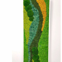 Mousse stabilisée naturelle véritable, panneau mural carré 100x100cm, longue durée, pour Noël et remise de diplôme