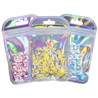 Bricolage 3D fleur art des ongles charms arc-en-ciel film radiation sac fait à la main nail décoratif perceuse accessoires mixte style flocon de neige
