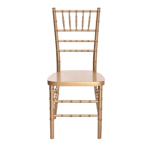 Silla de Comedor Chiavari de Madera Maciza Dorada para Bodas, Banquetes y Eventos - Silla Clásica de Madera para Decoración de Hoteles y Fiestas - Product Image 5