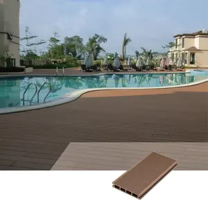 百金设计木塑复合挤压铺面木塑地板户外花园游泳池木塑铺板