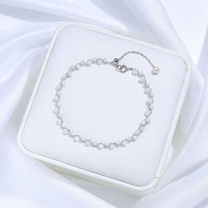 กำไลข้อมือหินธรรมชาติทรงเหลี่ยมเจียระไน ทัวร์มาลีน งานถักมือสำหรับผู้หญิง ปรับขนาดได้ ดีไซน์หรูหรา นำเข้าจากต่างประเทศ แฟชั่นกำไลลูกปัด - Product Image 5