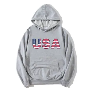 Wholesale Promotion Custom Grey Embossed Sweaters And Cropped Hoodies Premium Oversized Cotton Hoodie With Logo