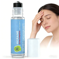 Service Personnalisé – Huile Essentielle Relaxante Menthe Poivrée 10ml – Roll-on Huile Mélangée pour Migraine et Maux de Tête – Soulagement Efficace des Maux de Tête