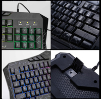 Clavier de jeu BOSSTON 104 touches Clavier rétroéclairé Gamer Clavier multimédia avec éclairage de jeu