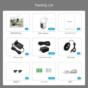 आउटडोर कैमरा वाई-फाई वायरलेस 10.1 इंच वायरलेस सेट स्क्रीन निगरानी 8-चैनल एचडी कैमरा नाइट विजन मोशन ट्रैकिंग - Product Image 3