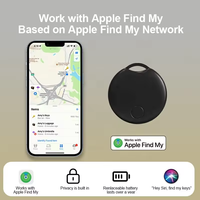 Traceur intelligent certifié MFi Find My BLE, mini dispositif de suivi GPS, localisateur de clés pour appareils Apple, en plastique, pour portefeuille et bagages