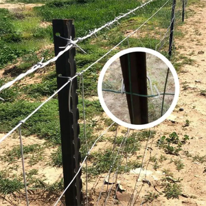 4 pies Power-Coated Green Y Post <span class=keywords><strong>Madera</strong></span> tratada térmicamente para control de multitudes Piquete de estrella de metal para cercas Enrejado y puertas - Product Image 6