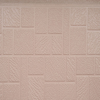 Revêtement mural en métal gaufré isolé, motif brique, panneau mural en métal isolé, revêtement de façade en métal isolé