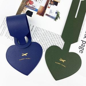 Étiquette de bagage en cuir PU en forme de cœur de luxe, personnalisable avec logo, étiquette d'identification pour bagages de voyage, étiquette de nom mignonne pour valise, cadeau promotionnel - Product Image 2