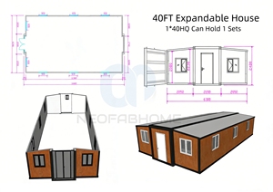 Vente Flash : <span class=keywords><strong>Maison</strong></span> Conteneur Extensible de 40 pieds – Habitation Portable et Mobile, Petite <span class=keywords><strong>Maison</strong></span> Préfabriquée Extensible - Product Image 5