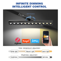 Rail lumineux magnétique LED mini ultra fin en aluminium, haute qualité, moderne, DC48V, système intelligent Dali Tuya Zigee, éclairage sur rail COB AR111
