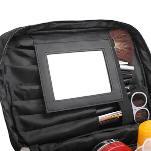 Customized Women Multifunctional Quilting <b>Mirror</b> Cosmetic <b>Bag</b> Case Black Quilted <b>Makeup</b> Storage <b>Bag</b> <b>with</b> Zipper - Product Image 4