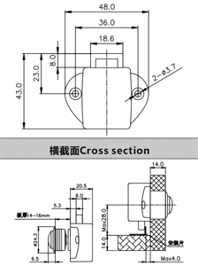 Bền nhỏ không mở ẩn treo ngăn kéo khóa vô hình giấu phổ tủ khóa lưỡi dài quay vòng dễ dàng - Product Image 6