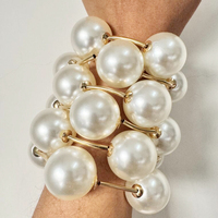 Bracelet Kaimei 2026, bijoux fantaisie, plaqué or 18 carats, style punk, grosses boules volumineuses, perles, bracelet 30 mm, super gros bracelet à bulles, bracelet épais