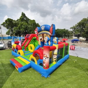 19.6ft yuedong Inflatable Combo trượt nhà bị trả lại những trở ngại nhảy công viên Dual Lane trượt - Product Image 5