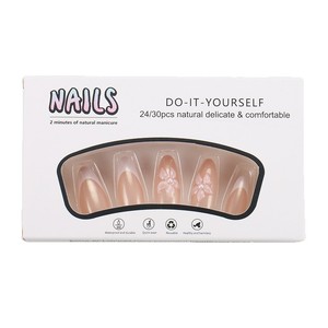 <span class=keywords><strong>Faux</strong></span> <span class=keywords><strong>Ongles</strong></span> Détachables 3D Perle Fleur Style Français Classique Blanc, 24 Pièces, Vente Chaude Transfrontalière - Product Image 6