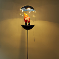Mangeoire à oiseaux solaire LED étanche en forme de hibou, lampe de jardin à piquet pour l'aménagement paysager extérieur