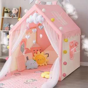 Vente en gros rose Lovely Playhouse Portable Pliable Filles Jeu D'intérieur Princesse Château Offre Spéciale Enfants Tente pour Bébé - Product Image 6
