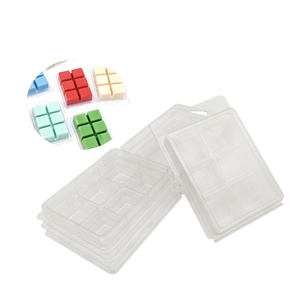 Custom Clear CPET 6 Cavity Large Recyclable <strong>Wax</strong> <strong>Melt</strong> Clam Shell Mold for Candle - Product Image 5