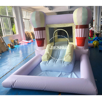 Mini château gonflable gonflable à usage Commercial, maison gonflable de mariage couleur pastel avec petite piscine