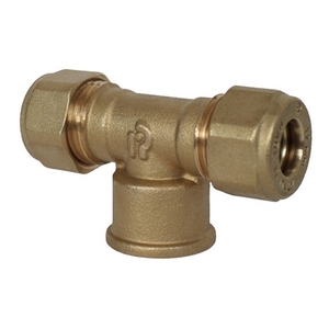 Raccord de conduit Tee F 3/4 X16mm pour tuyaux multicouches, à des fins de serrage de tuyaux - Product Image 1