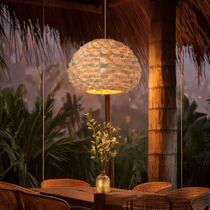 Tre ánh sáng mặt dây chuyền thời trang duy nhất treo hình học Trần gắn đèn bóng râm với điều chỉnh chiều cao phong cách tự nhiên - Product Image 1