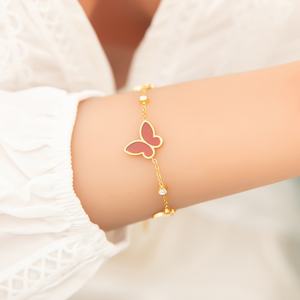 Light Luxury High-End Stainless Steel <b>Charm</b> Bracelet Trendy Hollowed Out Design for Anniversaries - Product Image 2