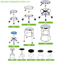 Chaise en plastique renforcé de fibre de verre ESD, tabouret en acier inoxydable FRP réglable pour l'école, le laboratoire, l'hôpital, la salle blanche, l'usine, l'atelier
