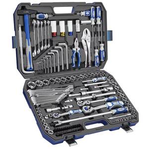 Steeltreks Hardware Tool Sets 143-Piece Plastic CRV Household Hand Tool Set Multifunctional Blue Combination <b>Socket</b> <b>Extension</b> - Product Image 2
