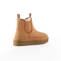 Bottes de neige Chelsea montantes en peau de mouton avec semelle extérieure en EVA – Fabricant OEM ODM