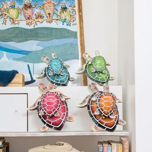 Statue de tortue de mer en polyrésine personnalisée pour la décoration intérieure, souvenir touristique, figurine de tortue en résine - Product Image 2