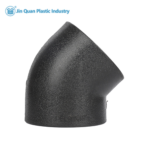 Áp lực cao 75mm HDPE 45 độ ống khuỷu tay bền 20mm mịn ổ cắm Fusion hàn kết nối đầu Hệ thống ống nước 1 mảnh - Product Image 2