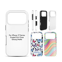 Vente chaude Sublimation 2 en 1 Coated Phone Case Blanks Matte Glossy pour Iphone 17 17 Pro Max 3D Mobile Phone Cover
